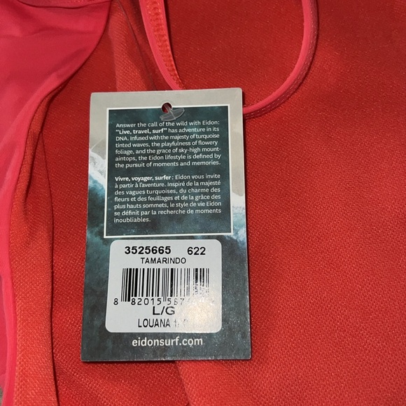 Large Eidon Tamarindo One Piece Swim Suit with Cut Out Back - Picture 4 of 7